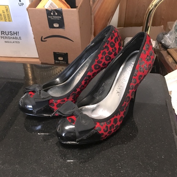 Red Leopard print high heels - Picture 1 of 3